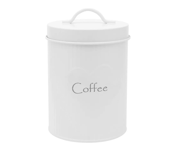 Altom Puszka metalowa z reliefem prążki 11x11x15 cm dek. Coffee - 1580535 - zdjęcie 4